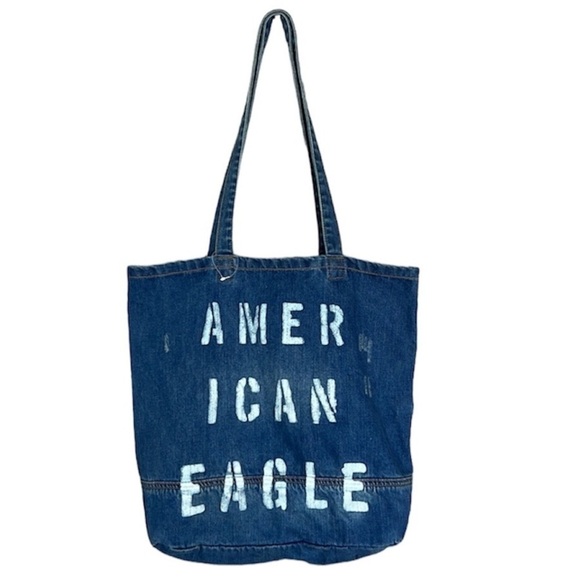 American Eagle Outfitters Denim Tote Bag NWOT - Picture 1 of 9